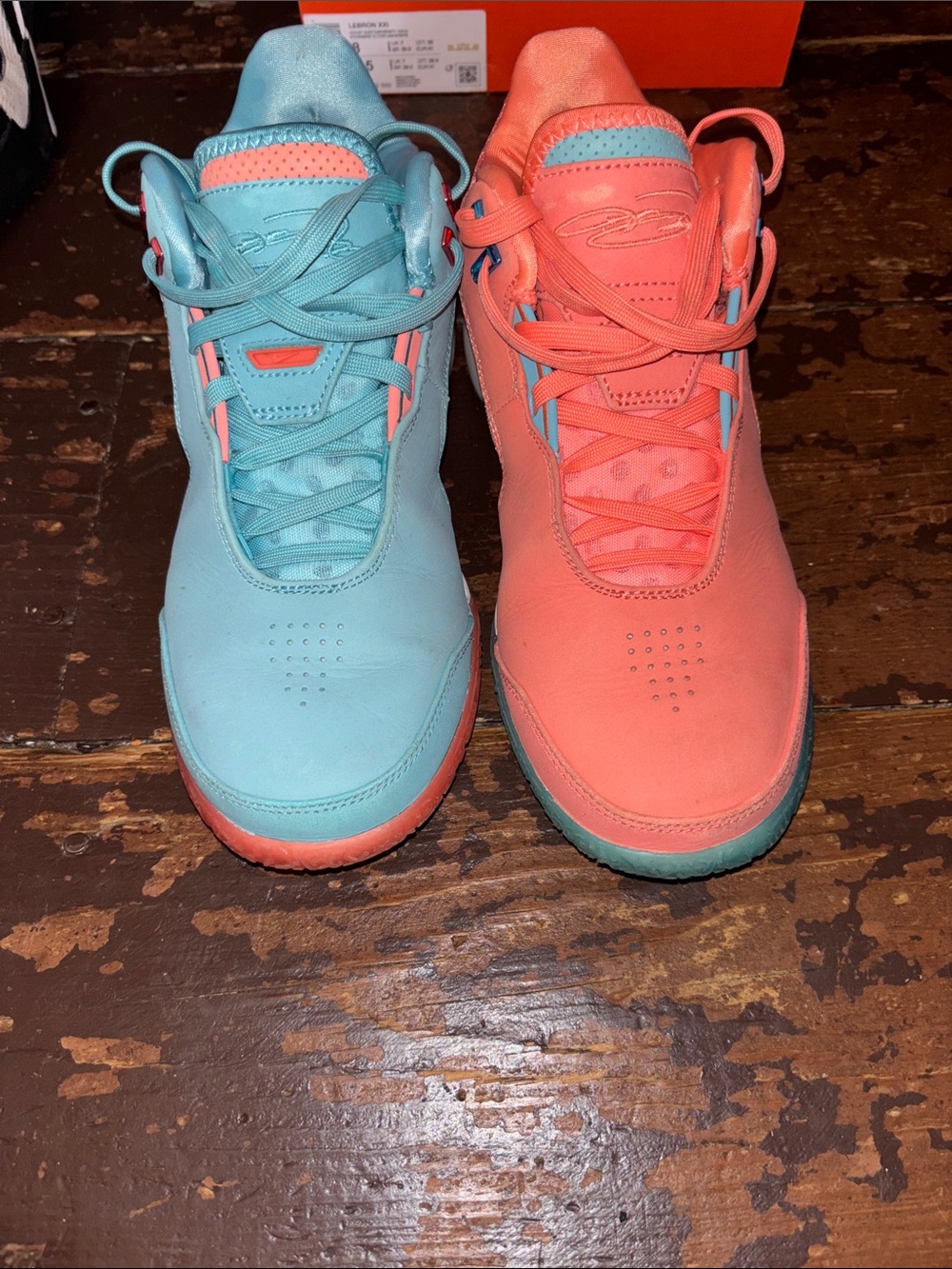 Nike LeBron NXXT Gen AMPD Miami colored (mineral blue/ light wild mango)Sneakers
